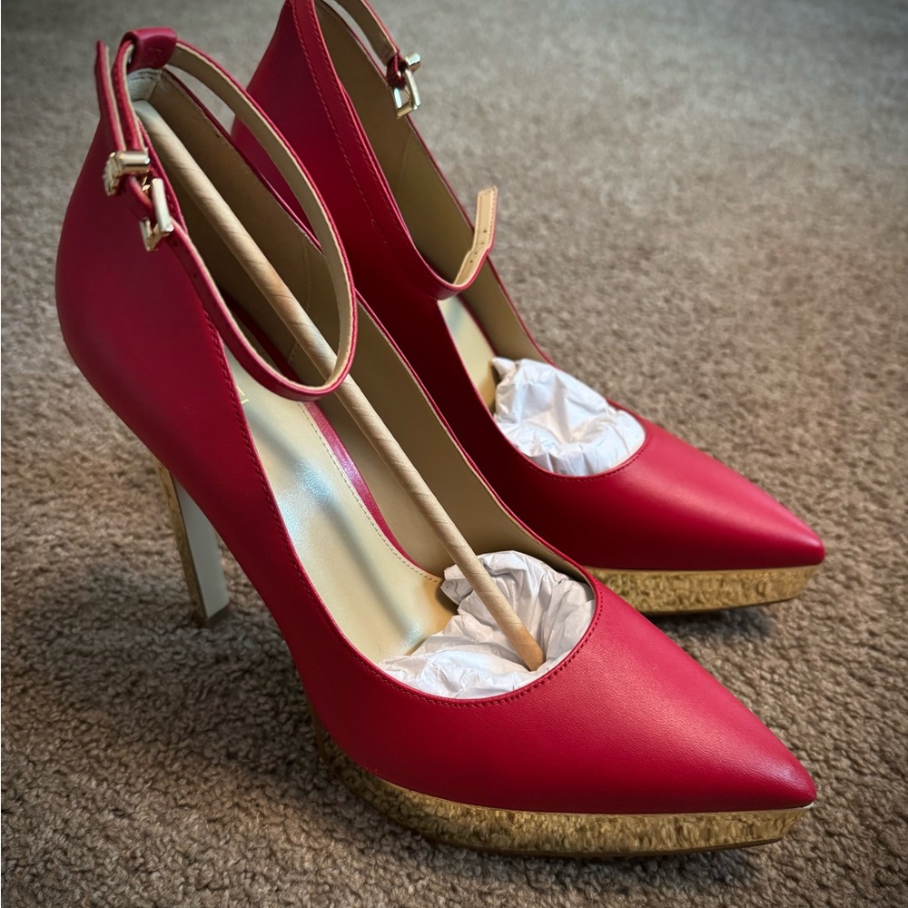 Michael Kors Xenia leather platform pumps